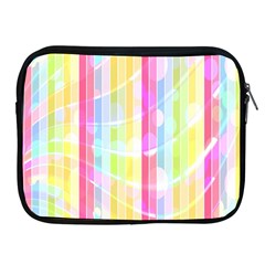 Abstract Stipes Colorful Background Circles And Waves Wallpaper Apple iPad 2/3/4 Zipper Cases