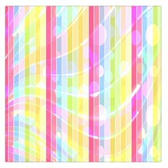 Abstract Stipes Colorful Background Circles And Waves Wallpaper Large Satin Scarf (Square)