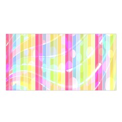 Abstract Stipes Colorful Background Circles And Waves Wallpaper Satin Shawl