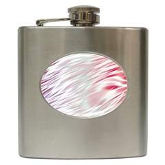 Fluorescent Flames Background With Special Light Effects Hip Flask (6 Oz)
