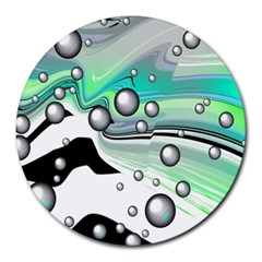 Small And Big Bubbles Round Mousepads by Nexatart