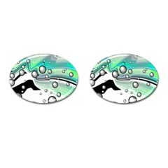 Small And Big Bubbles Cufflinks (oval) by Nexatart