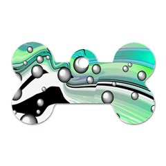 Small And Big Bubbles Dog Tag Bone (one Side) by Nexatart