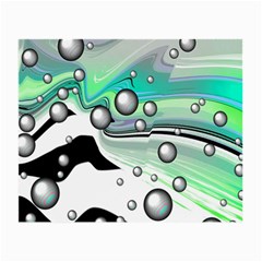 Small And Big Bubbles Small Glasses Cloth (2-side) by Nexatart