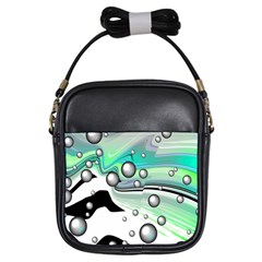 Small And Big Bubbles Girls Sling Bags by Nexatart