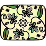 Completely Seamless Tileable Doodle Flower Art Double Sided Fleece Blanket (Mini)  35 x27  Blanket Back