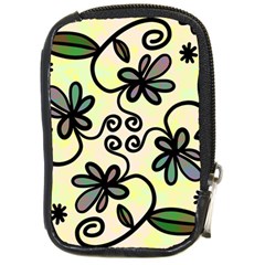 Completely Seamless Tileable Doodle Flower Art Compact Camera Cases by Nexatart