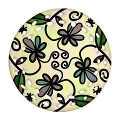 Completely Seamless Tileable Doodle Flower Art Round Filigree Ornament (two Sides) by Nexatart