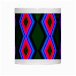 Quadrate Repetition Abstract Pattern White Mugs Center