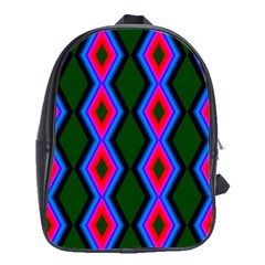 Quadrate Repetition Abstract Pattern School Bags(large)  by Nexatart