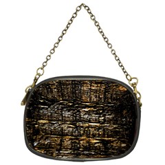 Wood Texture Dark Background Pattern Chain Purses (one Side)  by Nexatart