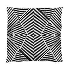 Black And White Line Abstract Standard Cushion Case (two Sides)