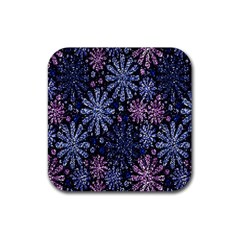 Pixel Pattern Colorful And Glittering Pixelated Rubber Square Coaster (4 Pack)  by Nexatart