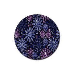 Pixel Pattern Colorful And Glittering Pixelated Rubber Round Coaster (4 Pack)  by Nexatart