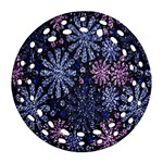 Pixel Pattern Colorful And Glittering Pixelated Ornament (Round Filigree) Front