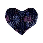 Pixel Pattern Colorful And Glittering Pixelated Standard 16  Premium Flano Heart Shape Cushions Front