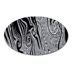 Abstract Swirling Pattern Background Wallpaper Oval Magnet by Nexatart