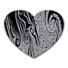 Abstract Swirling Pattern Background Wallpaper Heart Mousepads by Nexatart