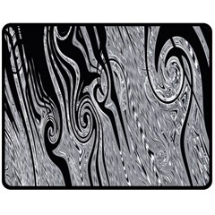 Abstract Swirling Pattern Background Wallpaper Double Sided Fleece Blanket (medium)  by Nexatart