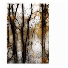 Fall Forest Artistic Background Large Garden Flag (two Sides)