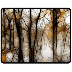 Fall Forest Artistic Background Double Sided Fleece Blanket (medium)  by Nexatart