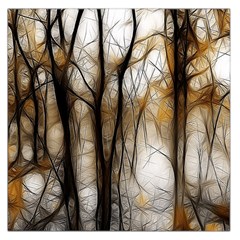 Fall Forest Artistic Background Large Satin Scarf (square) by Nexatart