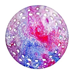 Glitter Pattern Background Round Filigree Ornament (two Sides) by Nexatart