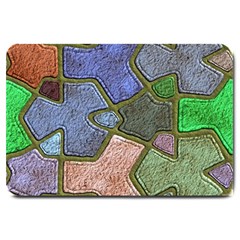Background With Color Kindergarten Tiles Large Doormat  by Nexatart