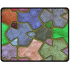 Background With Color Kindergarten Tiles Double Sided Fleece Blanket (medium) 