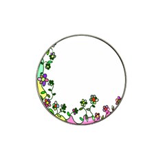 Floral Border Cartoon Flower Doodle Hat Clip Ball Marker (10 Pack) by Nexatart