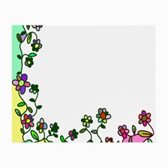 Floral Border Cartoon Flower Doodle Small Glasses Cloth by Nexatart