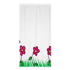 Floral Doodle Flower Border Cartoon Shower Curtain 36  X 72  (stall)  by Nexatart