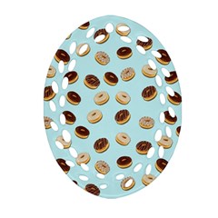 Donuts Pattern Ornament (oval Filigree) by Valentinaart