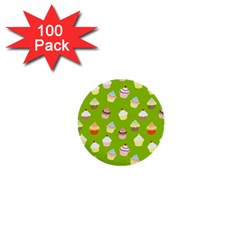 Cupcakes Pattern 1  Mini Buttons (100 Pack)  by Valentinaart