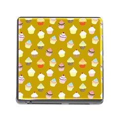 Cupcakes Pattern Memory Card Reader (square) by Valentinaart