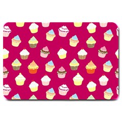 Cupcakes Pattern Large Doormat  by Valentinaart