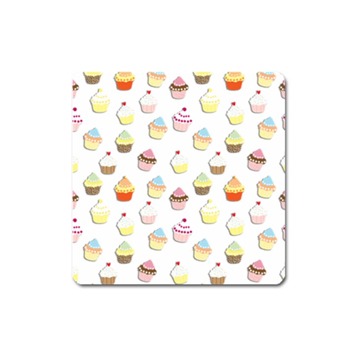 Cupcakes pattern Square Magnet