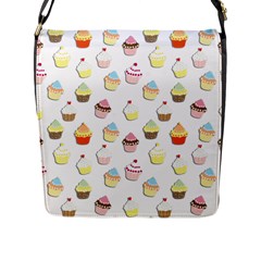 Cupcakes Pattern Flap Messenger Bag (l)  by Valentinaart