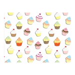 Cupcakes pattern Double Sided Flano Blanket (Mini)  35 x27  Blanket Back