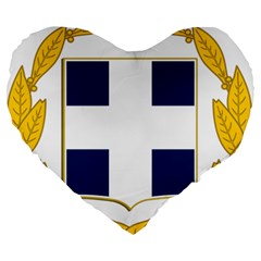 Greece National Emblem  Large 19  Premium Heart Shape Cushions by abbeyz71