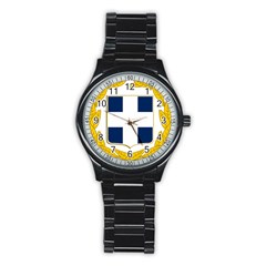 Greece National Emblem  Stainless Steel Round Watch by abbeyz71