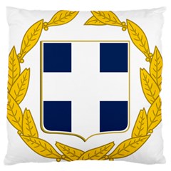 Greece National Emblem  Large Flano Cushion Case (one Side) by abbeyz71