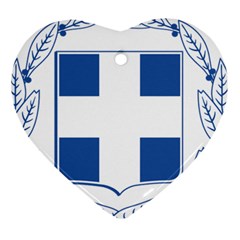 Greece National Emblem  Heart Ornament (two Sides) by abbeyz71