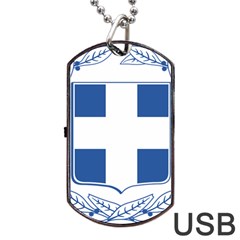 Greece National Emblem  Dog Tag Usb Flash (one Side) by abbeyz71