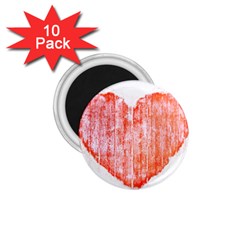 Pop Art Style Grunge Graphic Heart 1 75  Magnets (10 Pack)  by dflcprints