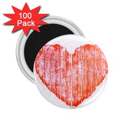 Pop Art Style Grunge Graphic Heart 2 25  Magnets (100 Pack)  by dflcprints