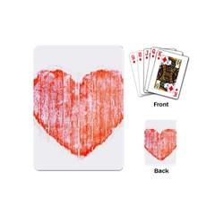 Pop Art Style Grunge Graphic Heart Playing Cards (mini)  by dflcprints