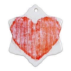 Pop Art Style Grunge Graphic Heart Ornament (snowflake) by dflcprints