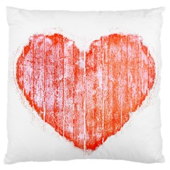 Pop Art Style Grunge Graphic Heart Large Cushion Case (one Side) by dflcprints