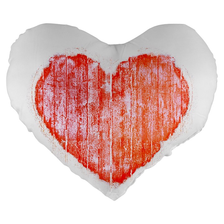 Pop Art Style Grunge Graphic Heart Large 19  Premium Heart Shape Cushions